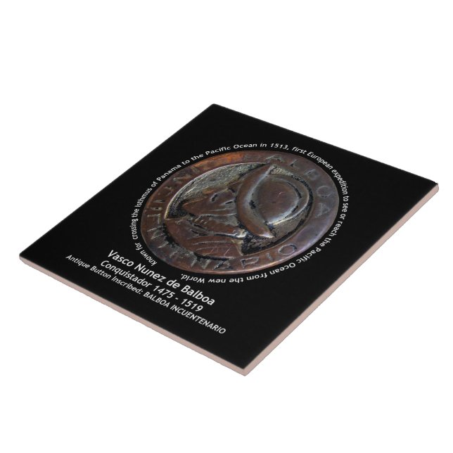 Vasco Nunez de Balboa Kakelplatta (Sidan)