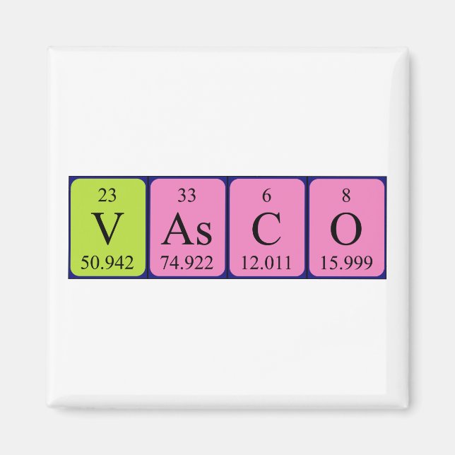 Vasco Periodisk magnet bord namn (Framsidan)