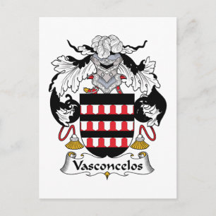 Vasconcelos Family Crest Vykort