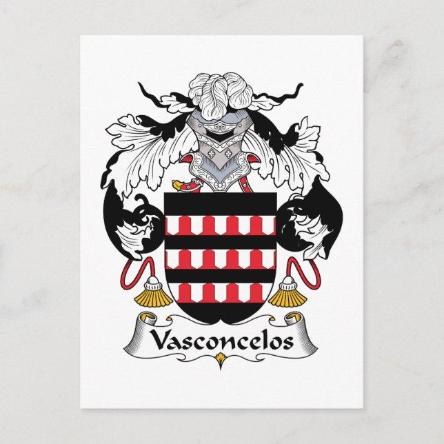 Vasconcelos Family Crest Vykort (Framsida)