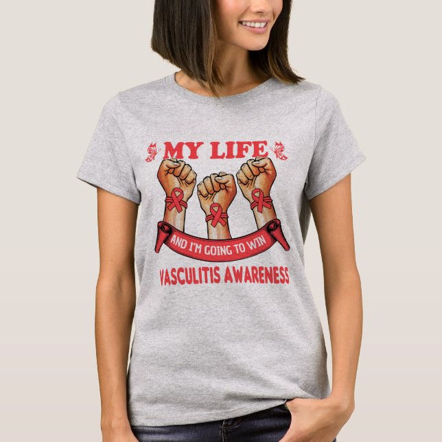 VASCULITIS MEDVETENHET T SHIRT (Framsida)