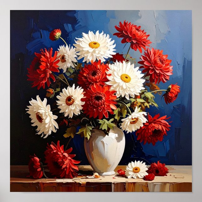 Vase with Chrysanthemums After Van Gogh Poster (Framsidan)