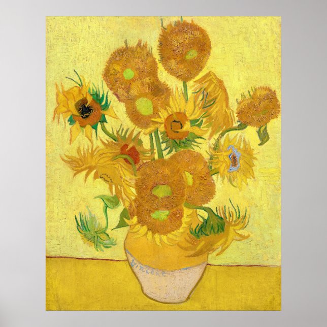 Vase with fifteen sunflowers by Vincent Van Gogh  Poster (Framsidan)