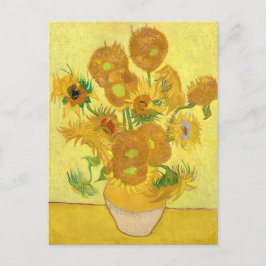 Vase with fifteen sunflowers by Vincent Van Gogh Vykort