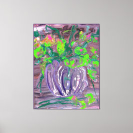 "Vase with flowers" mod. acrylic, impressionism Canvastryck