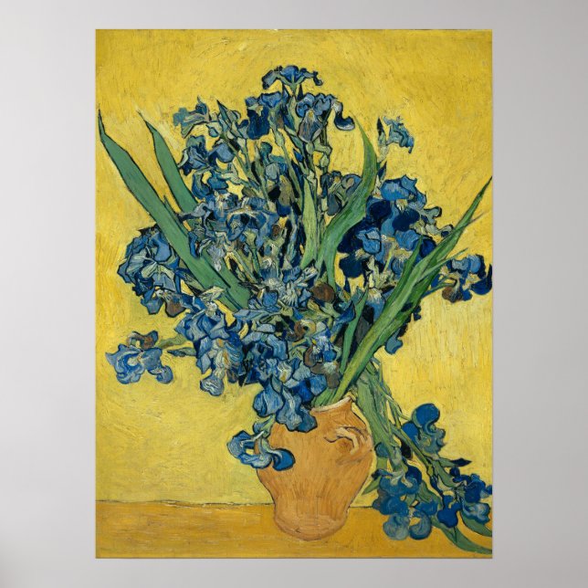 Vase with Irises by Van Gogh - Still Life Poster (Framsidan)