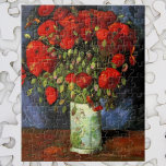 Vase with Red Poppies by Vincent van Gogh Pussel<br><div class="desc">Vase with Red Poppies by Vincent van Gogh is a vintage fine art post impressionism still life floral nature painting. A beautiful bouquet of blooming red poppy flowers from the garden in a vase. This Valentine's Day say I Love You with flowers that will last a lifetime. About the artist:...</div>