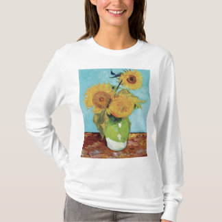Vase with Three Sunglowers 1888 by Vincent van Gog T Shirt
