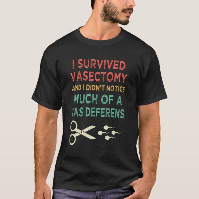 Vasectomy Survivor Felt Ingenting Hospital Rehab S T Shirt (Framsida)