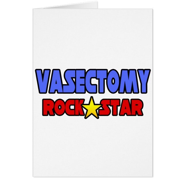 Vasektomi Rockstjärna Hälsningskort (Framsidan)