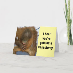 Vasektomibehållalugn och bär på kort