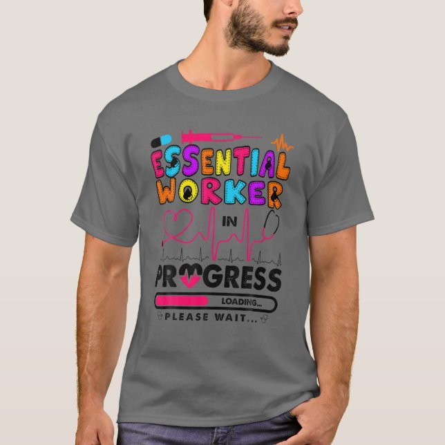 Väsentlig arbetskraft under utveckling framtida sj t shirt (Framsida)