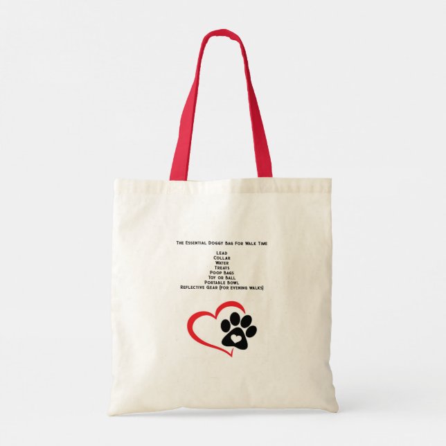 Väsentlig Hund som går till bag Tygkasse (Baksida)