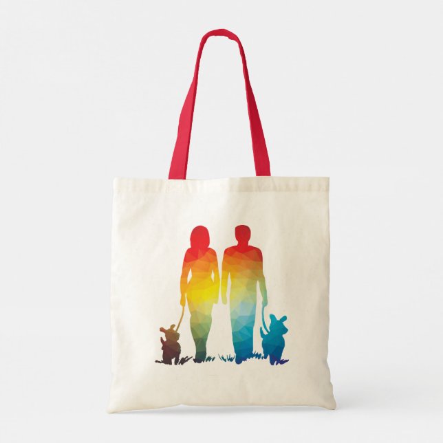 Väsentlig Hund som går till bag Tygkasse (Baksida)