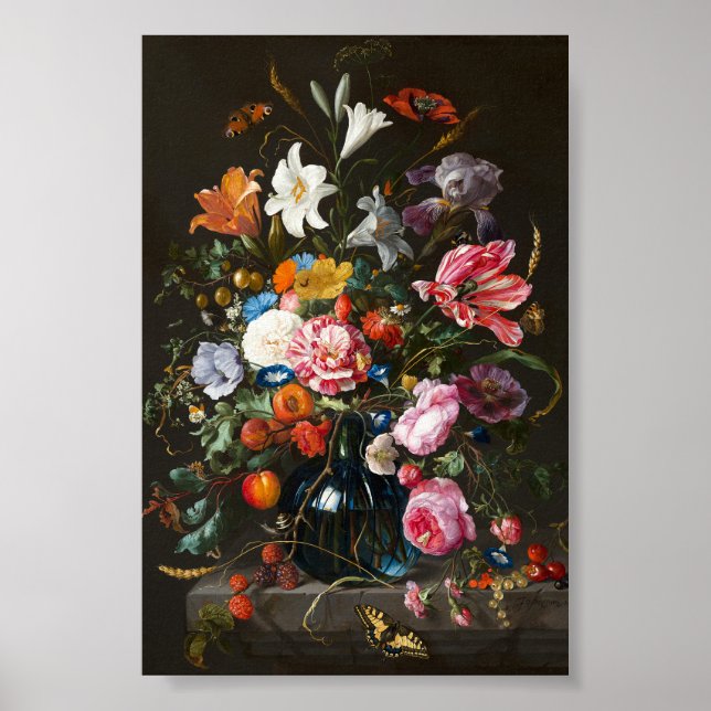 Vaser med blommor | Jan Davidsz de Heem Poster (Framsidan)