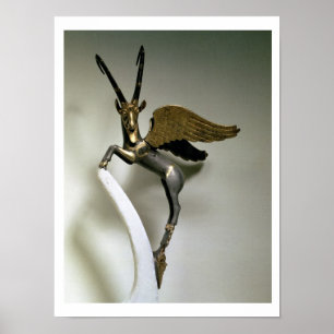 Vashandtag i form av en bevingad ibex, Achaemen Poster
