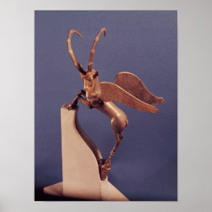 Vashandtag i form av en bevingad ibex poster