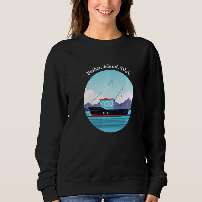 Vashon Island Washington Fisherman T Shirt (Framsida)