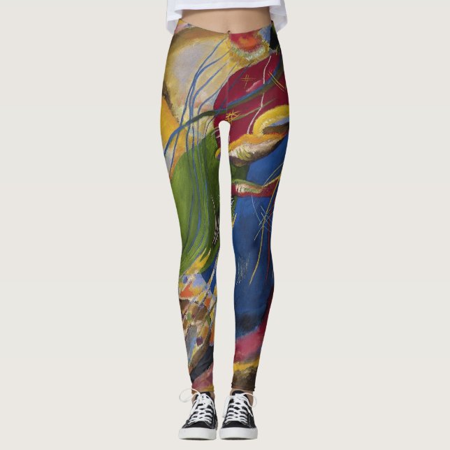 Vasilij Kandinsky - Bild med tre ställen Leggings (Framsida)