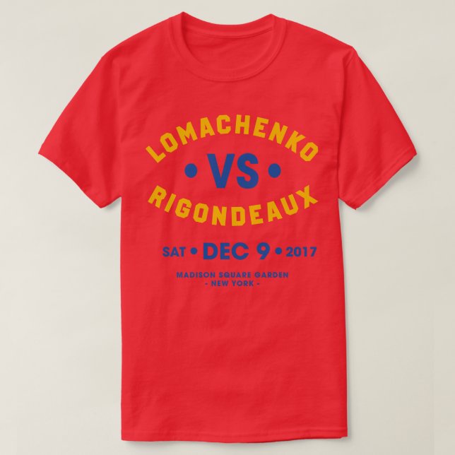 Vasiliy Lomachenko vs Guillermo Rigondeaux boxning T Shirt (Design framsida)