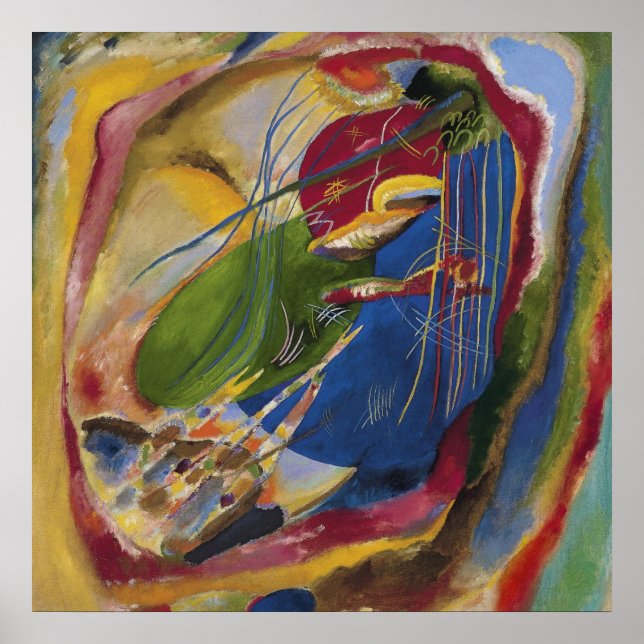 Vasily Kandinsky - Bild med tre fläckar Poster (Framsidan)
