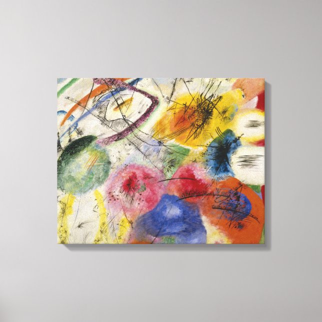 Vasily Kandinsky - Black Linjer Canvastryck (Framsida)