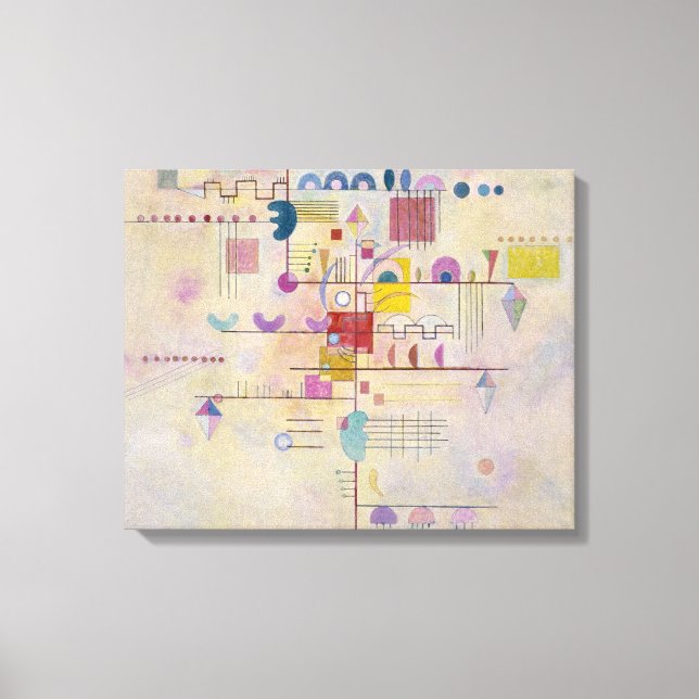 Vasily Kandinsky - Gracful Ascent Canvastryck (Framsida)