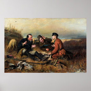 Vasily Perov: Jägarna i vila Poster