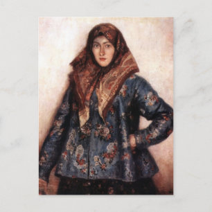 Vasily Surikov- Porträtt of L. T. Matorina Vykort