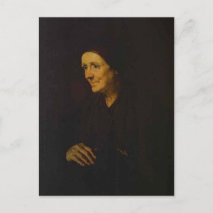 Vasily Tropinin- Old Woman med en höna Vykort