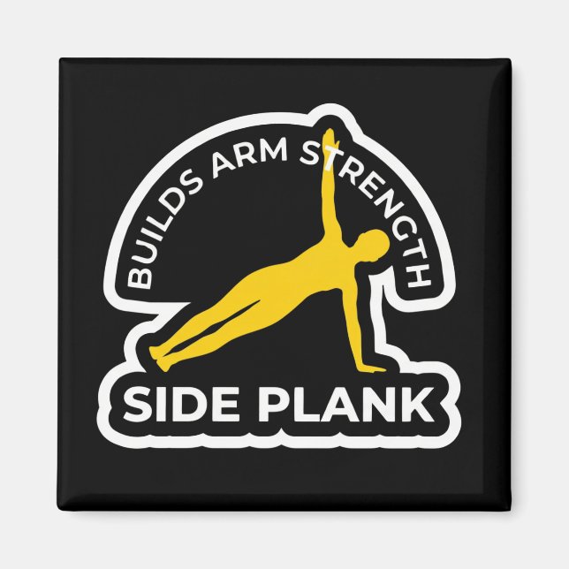 Vasisthasana Side Plank • Builds Arm Strength Yoga Magnet (Framsidan)