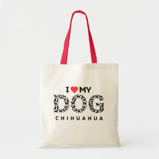 Väska Jag älskar min chihuahua hund mamma hjärta