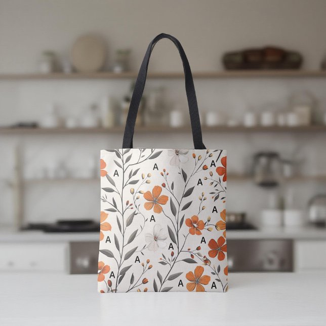 Väska med anpassat blommönster för kvinnor, flicko (bridesmaid proposal gift, bachelorette tote bag, birthday gift for her, Mother’s Day gift, gift for )