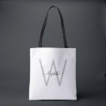 Väska med monogram i vitt<br><div class="desc">Anpassad väska med monogram. Vit.</div>