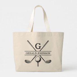 Väska med monogrammall för golfdesign