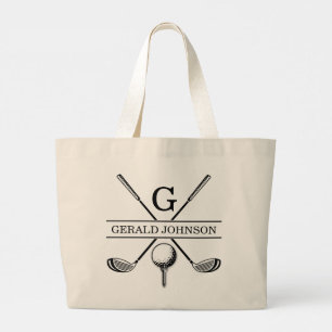 Väska med monogrammall för golfdesign