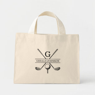Väska med monogrammall för golfdesign