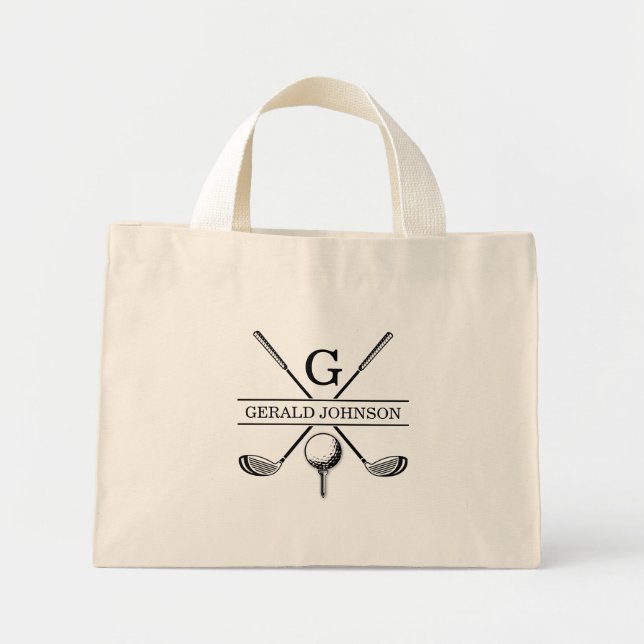 Väska med monogrammall för golfdesign (Framsidan)