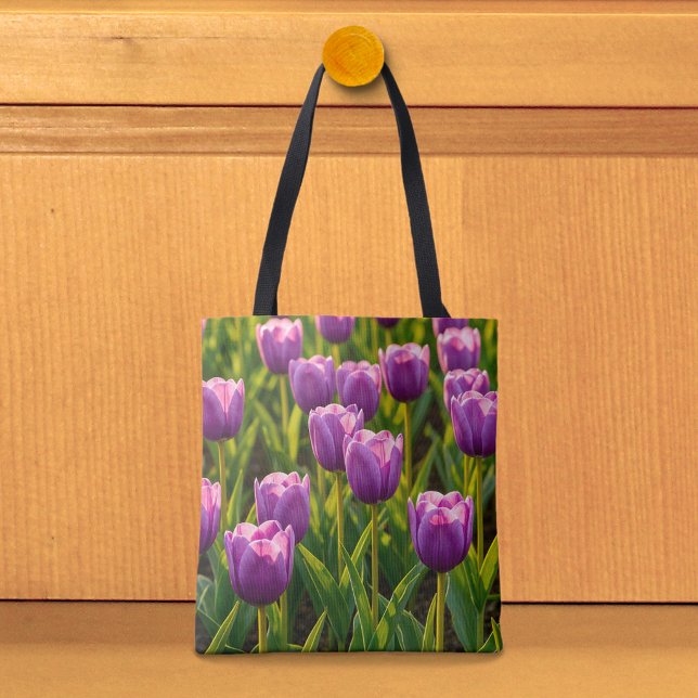 Väskan Purple Tulips Bild Nr 2 Totalt Väska (Tote bag with purple tulips)