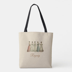 Väskan Regency Ladies Tote för Jane Austen-fans Tygkasse