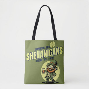 Väskan Shamrocks och Shenanigans Axelväska Tygkasse