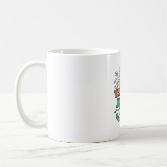 Vaskulär åtkomstteam Blommig medicinsk skjorta des Kaffemugg (Vänster)