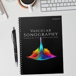 Vaskulär Sonographer-Colorful Ultrasound Vinkarare Anteckningsbok