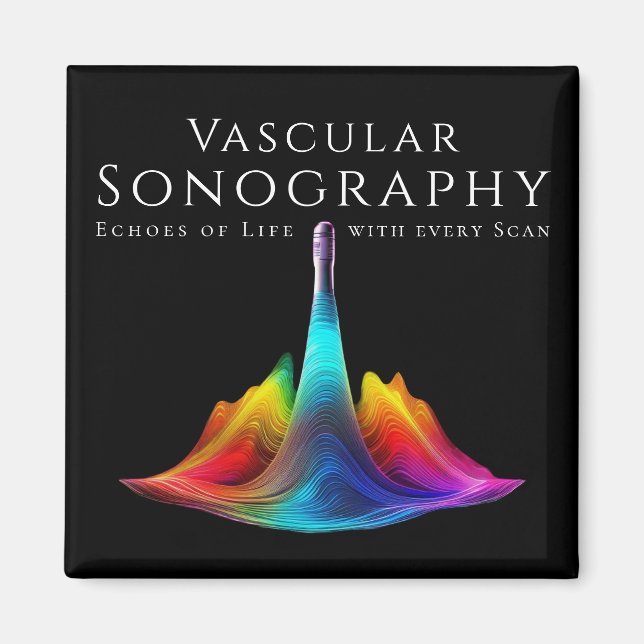Vaskulär Sonography-Colorful Ultrasound Vinkarare Magnet (Framsidan)