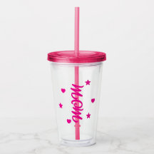 Vaso Acrílico Mom para el Día de las Madres