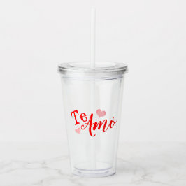 Vaso de acrílico - Te Amo - anpassningsbar Take Away Mugg