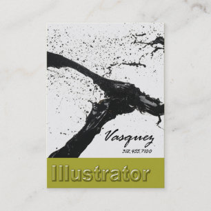 Vasquez - djärv illustratörkonstnärmålare visitkort