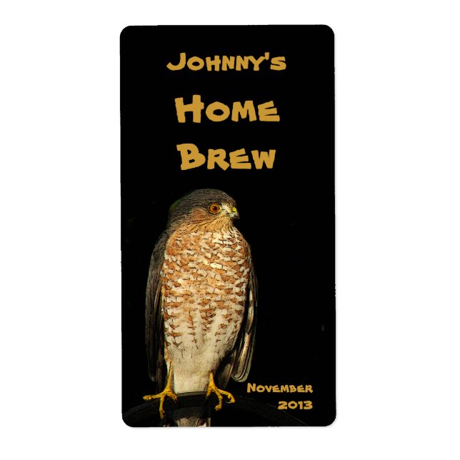 Vass Shinned Hawk Beer-etikett Fraktsedel (Framsidan)