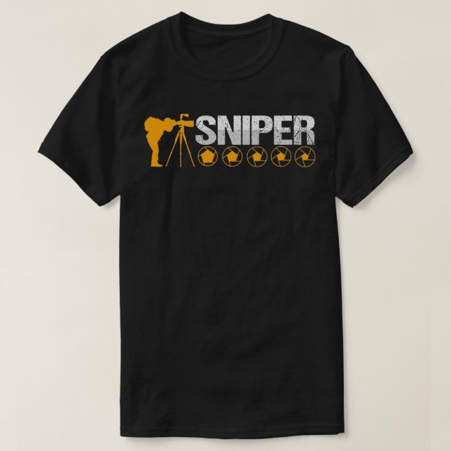 Vass Sniper Photographer Cameraman Shutterbug Pho T Shirt (Design framsida)