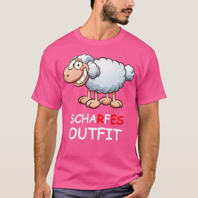 Vass Tecknad Får T Shirt (Framsida)